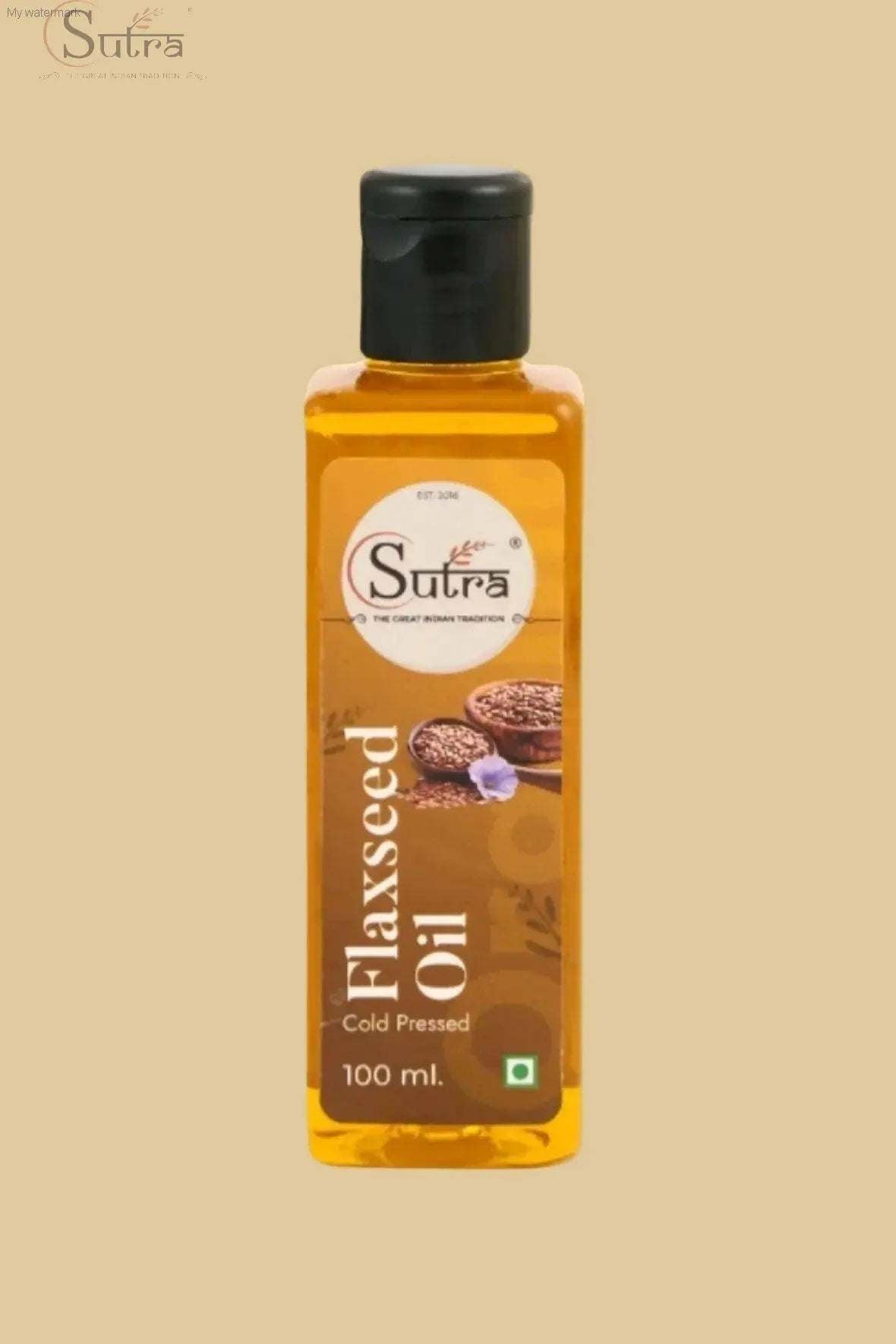 Sutra Cold Pressed Flaxseed Oil 100ML – Unrefined & Nutrient-Rich