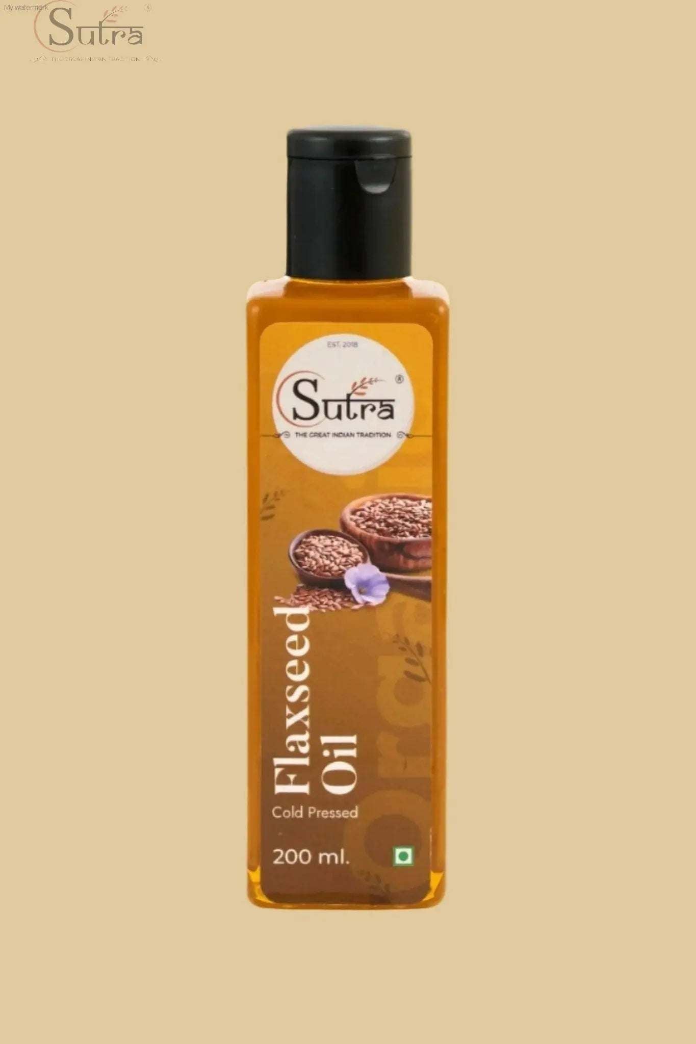 Sutra Cold Pressed Flaxseed Oil 200ML – Best for Heart & Hair Health