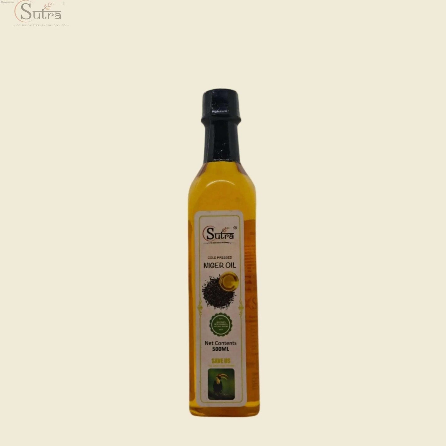 pack 500ml cold pressed niger seed oil bottles for organic cooking and wellness