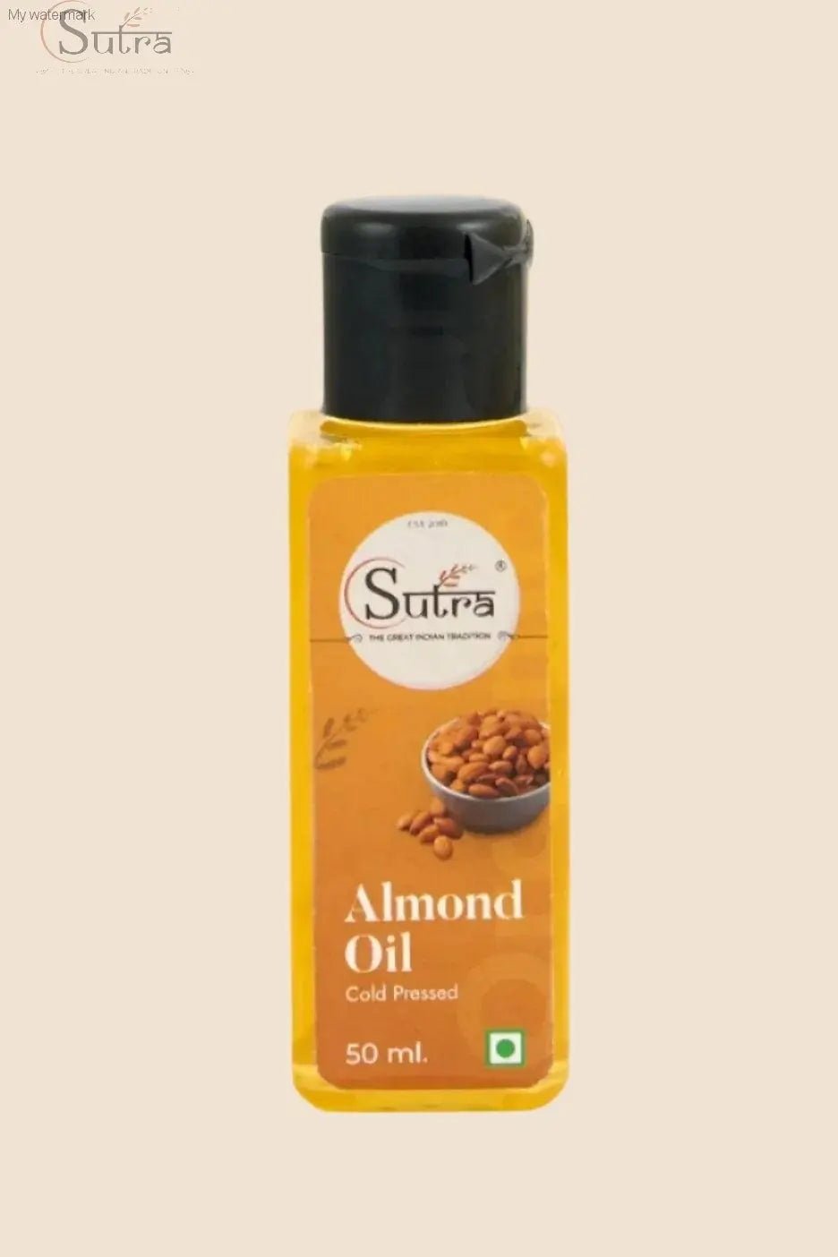 This 50ml bottle of pure cold pressed almond oil is perfect for daily skin moisturizing and hair nourishment. Ideal for sensitive skin and baby massage.