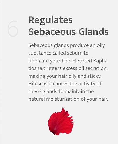 Parijata Herbs Hibiscus Powder benefits for sebaceous glands and hair care.