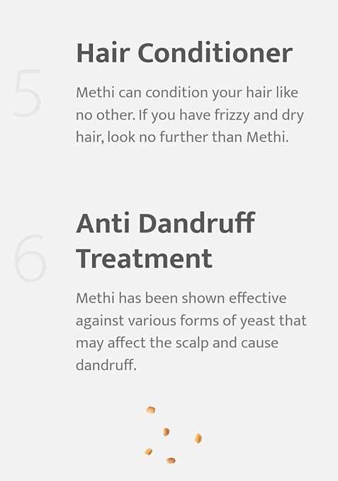 Parijata Herbs Methi Powder for Hair growth and dandruff treatment benefits displayed.