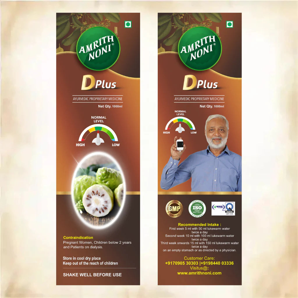 AMRITH NONI D PLUS Bottle Front View