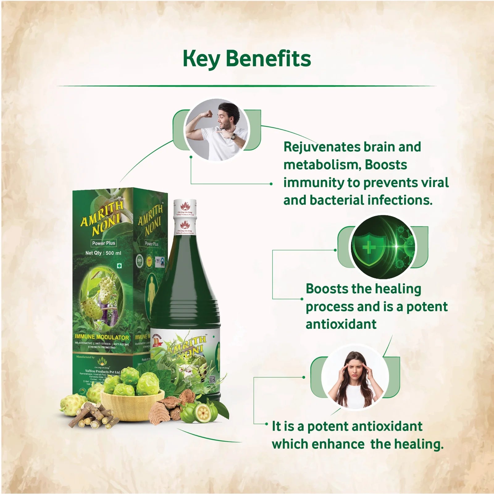 AMRITH NONI POWER PLUS Ingredients Image