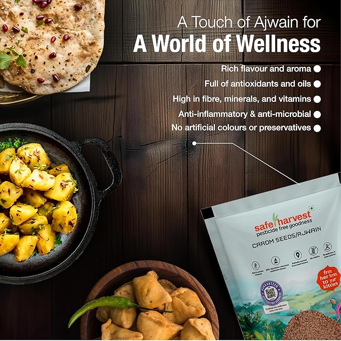 Ajwain seeds boiling in water for digestive use