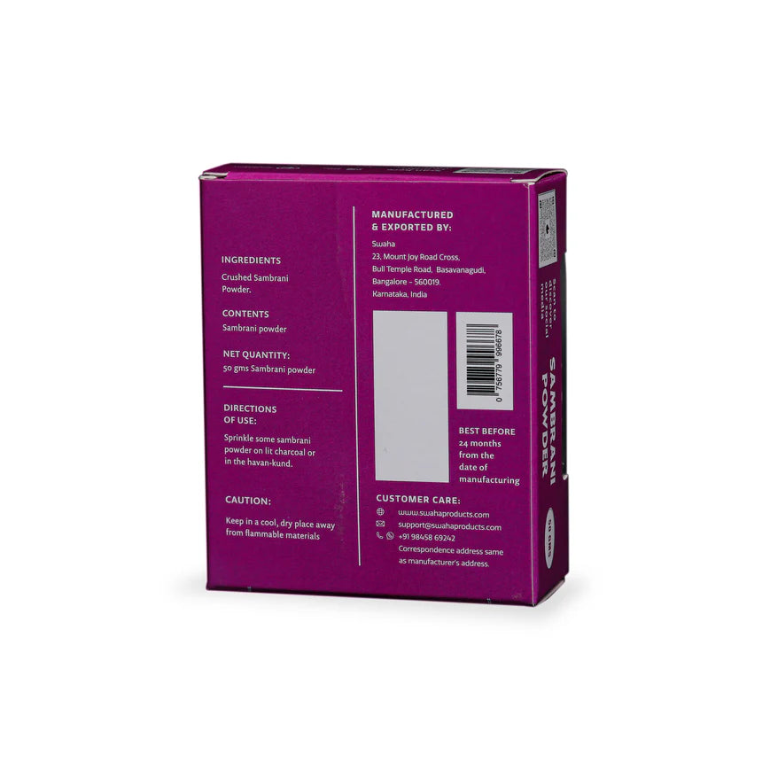 Ayurvedic Sambhrani Powder Being Burned on Coal