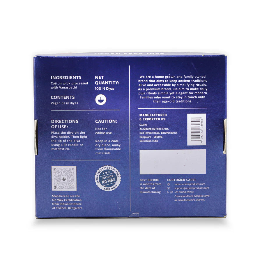 Bright Flames from Swaha Vanaspati Ghee Diyas