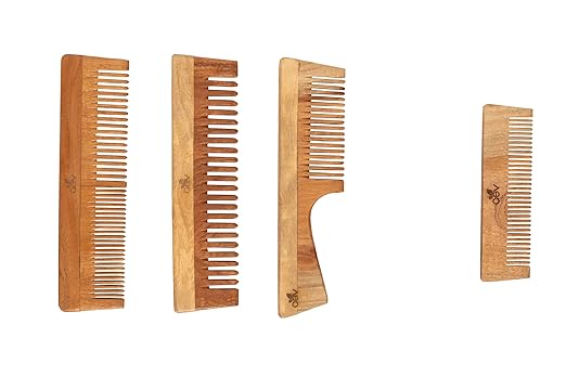 Close-Up of Teeth of Wooden Comb