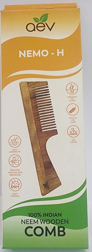 Close-Up of Teeth of Wooden Comb