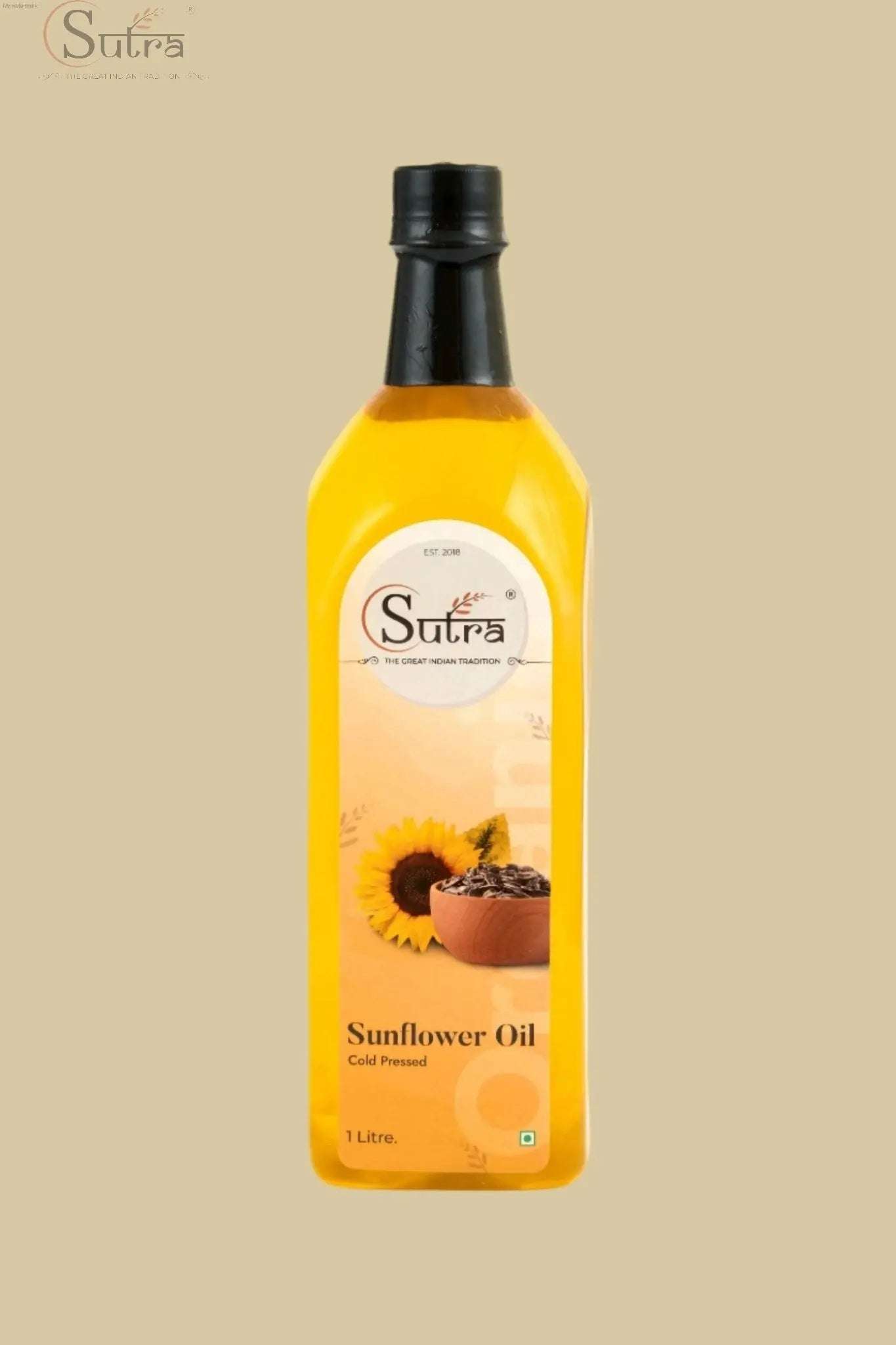 1 Litre Cold Pressed Sunflower Oil Bottle – Virgin, Organic & Healthy – Sutrakart