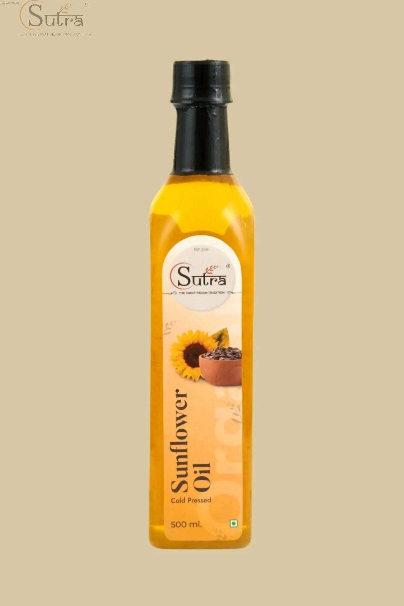 Cold Pressed Sunflower Oil 500 ml Bottle – Pure & Organic from Sutrakart