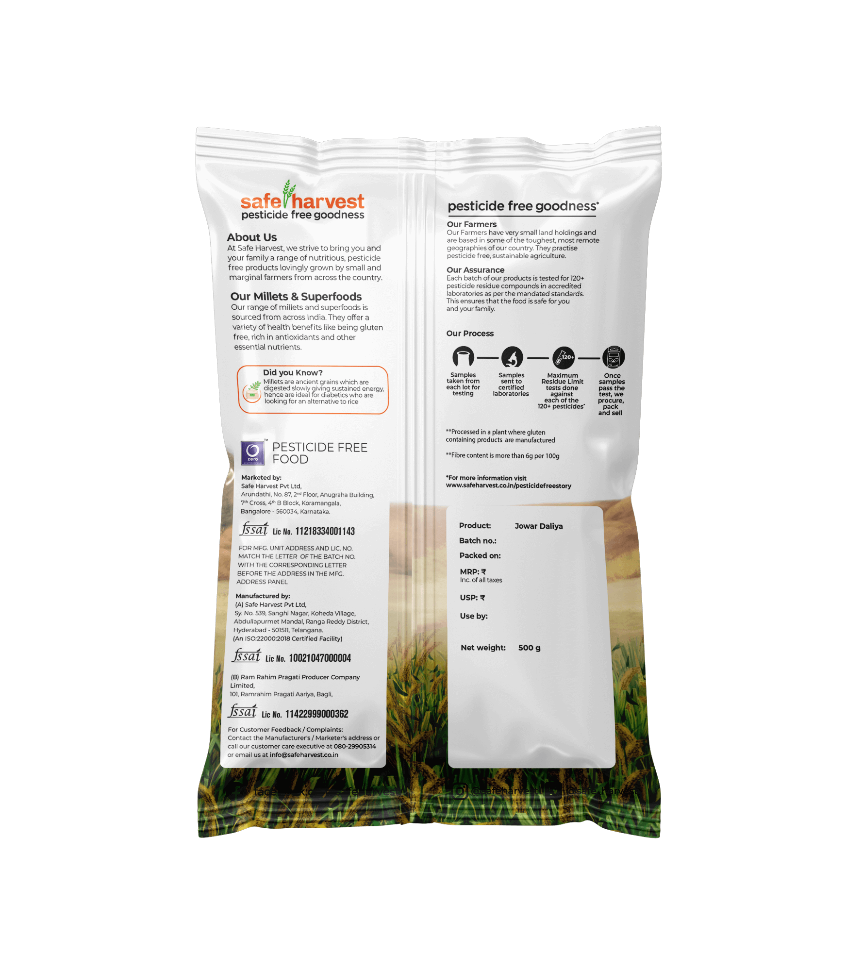 Cracked Jowar in Wooden Bowl