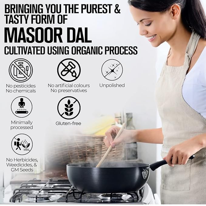 Dal Tadka with Masoor Dal and Garnish