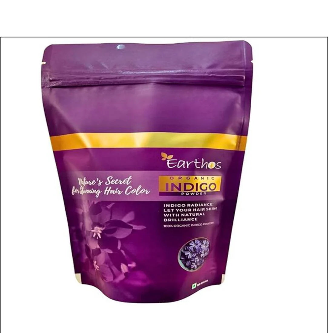 EARTHOS Indigo Leaves Powder 100g – Front View