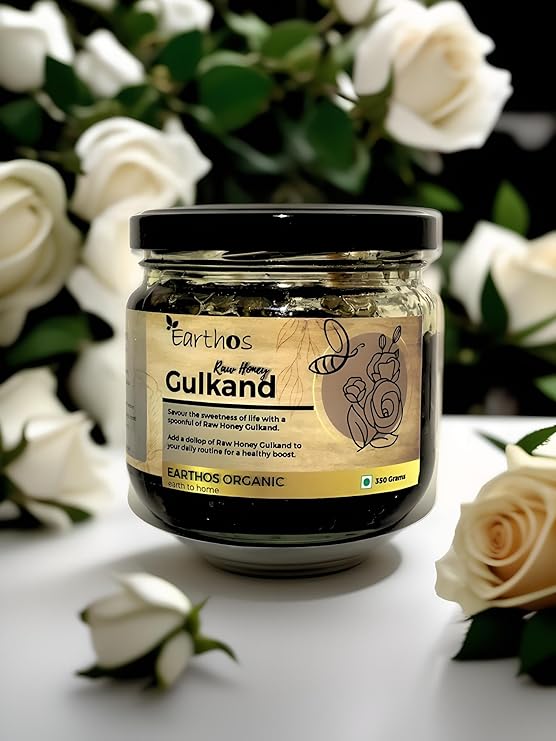 EARTHOS Raw Honey Gulkand 350g – Ayurvedic Rose Preserve