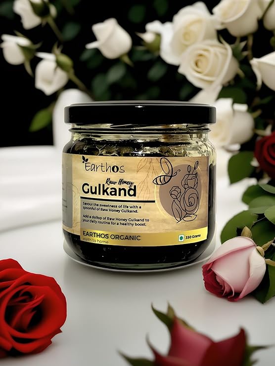EARTHOS Raw Honey Gulkand 350g – Ayurvedic Rose Preserve