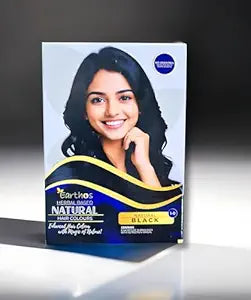 Earthos Natural Black Hair Color 60g Front Pack View