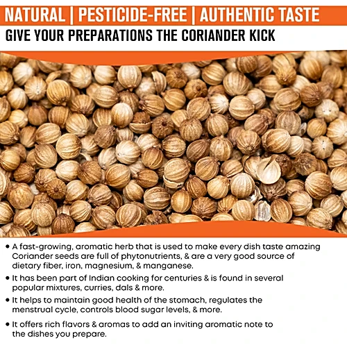 Fresh Ground Coriander Powder with Whole Seeds