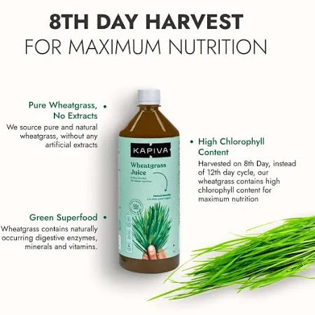 Green juice poured into a clear glass