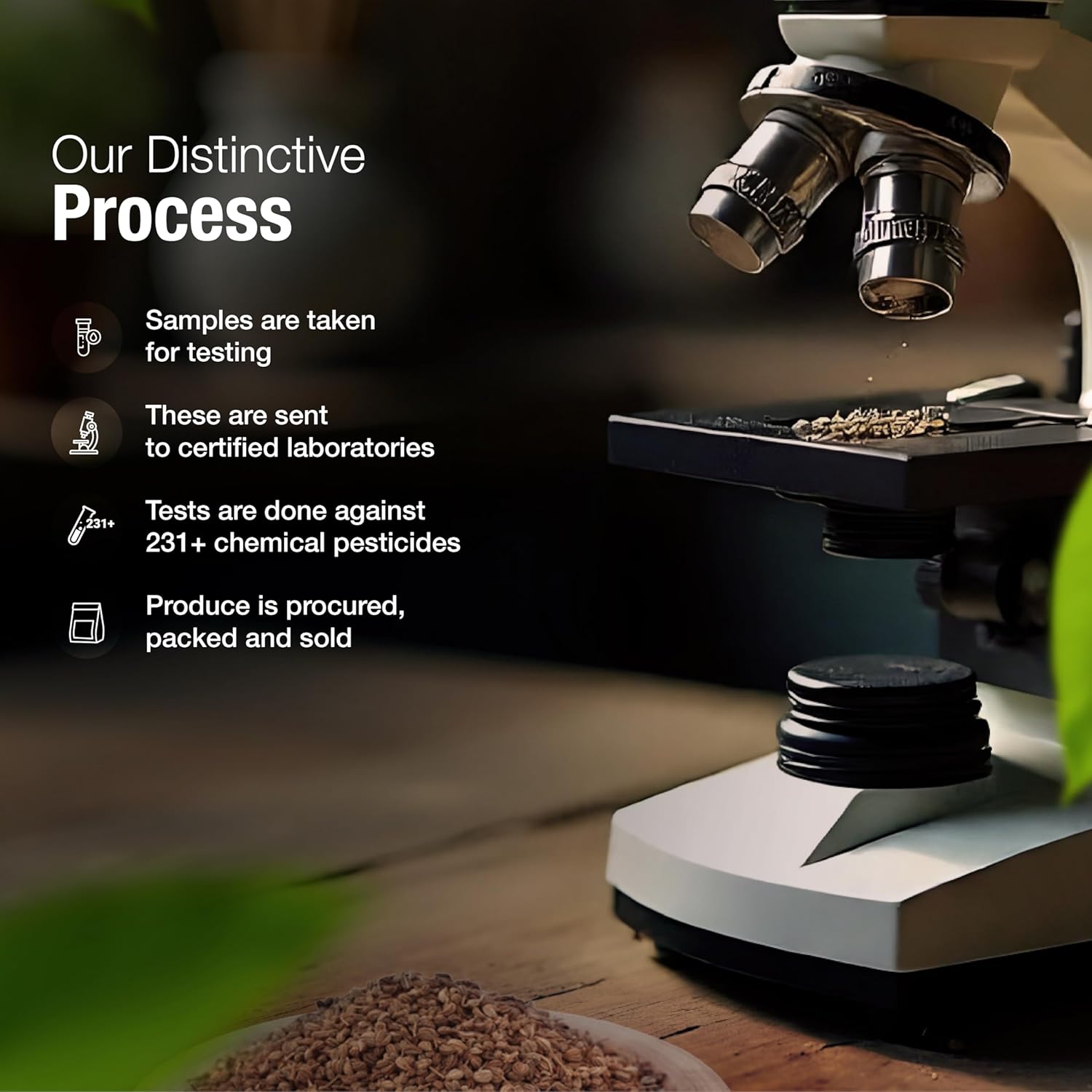 Hand holding Safe Harvest Ajwain 200g pouch