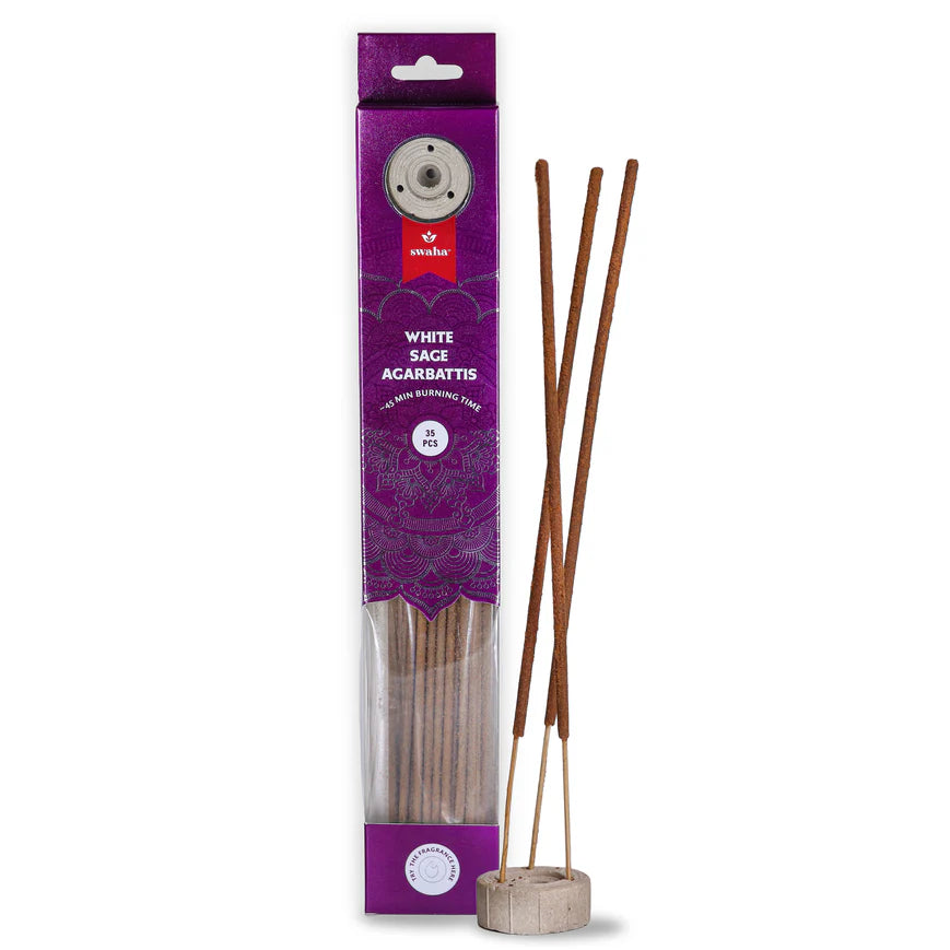 Handmade White Sage Incense Sticks for Cleansing and Meditation
