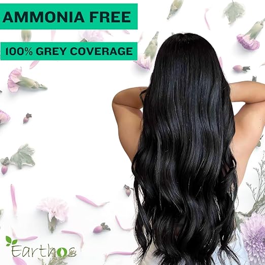 Herbal Hair Dye Natural Black by Earthos on Sutrakart