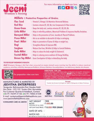 Jeeni Women Strong - 1KG Ayurvedic Nutrition for Women