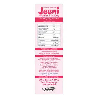 Jeeni Women Strong 1KG Ayurvedic Nutrition for Women packaging.