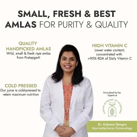 Contains 99.8% Amla juice, supports skin, hair, and overall health.