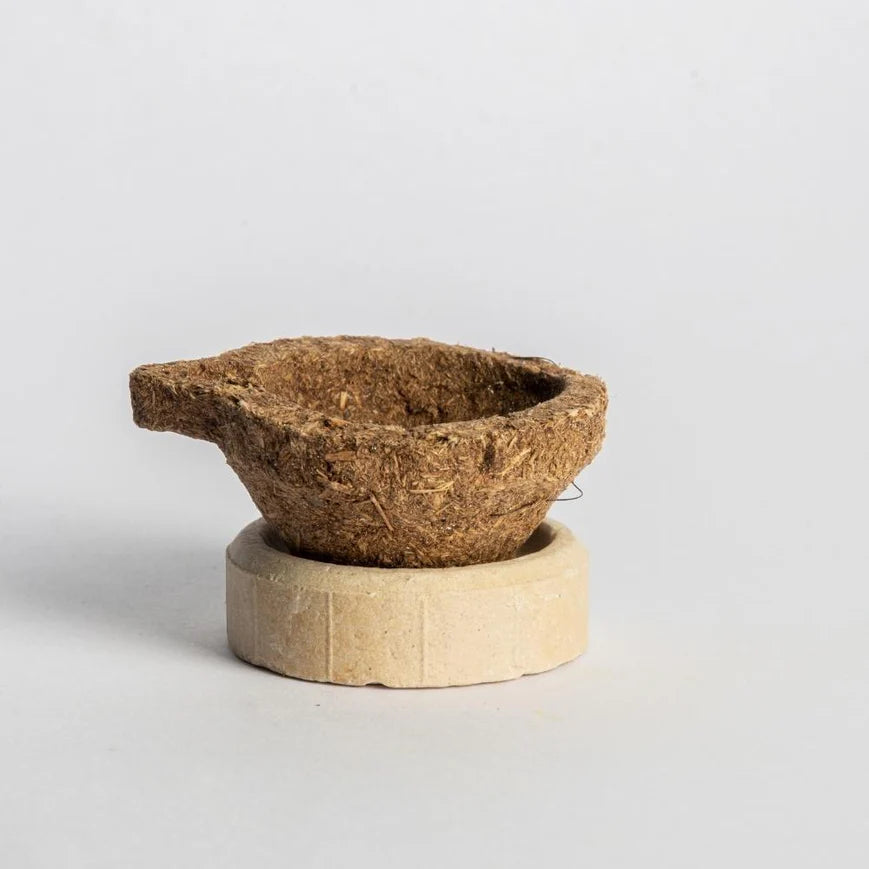 Lighting Swaha Panchagavya Diyas in Mandir Setup