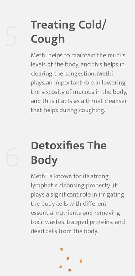 Parijata Herbs Methi Powder benefits for cold, detoxification, and natural digestive support.