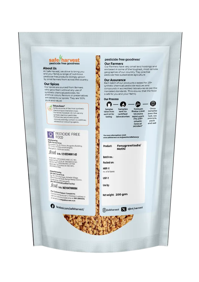 Methi Seeds in Wooden Spoon