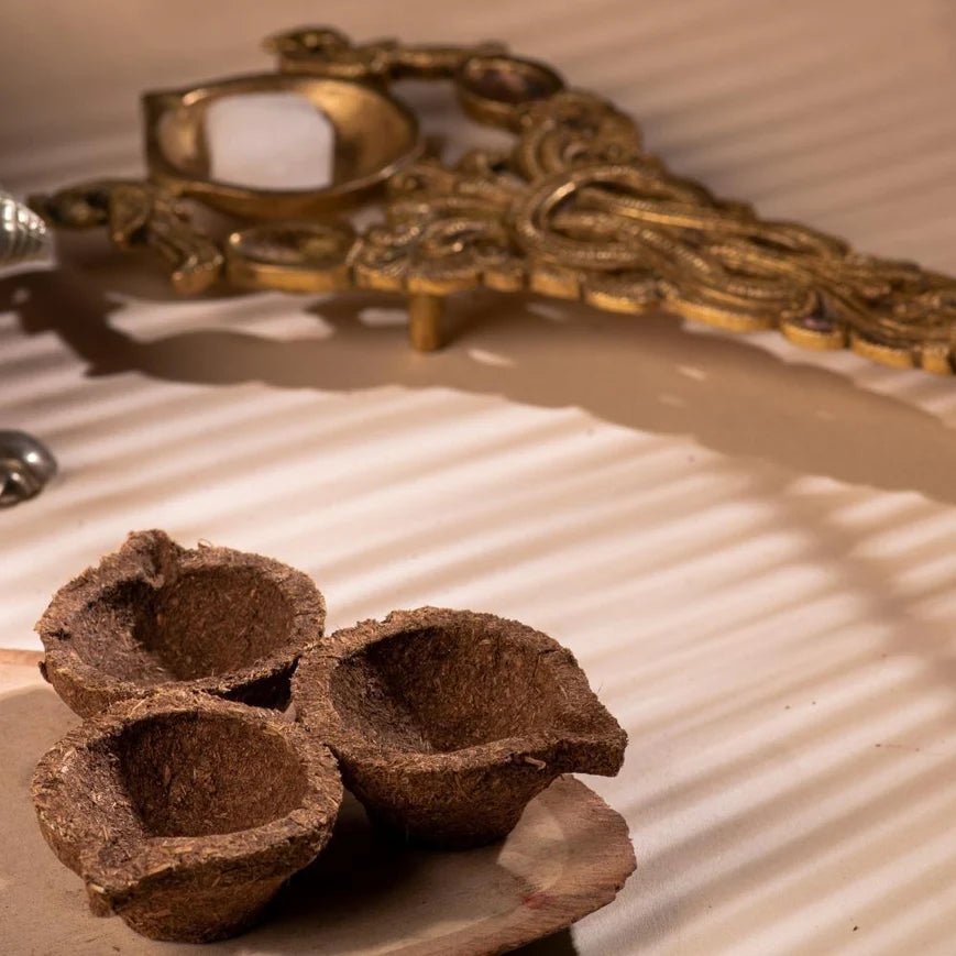 Natural Handmade Panchagavya Diyas for Pooja