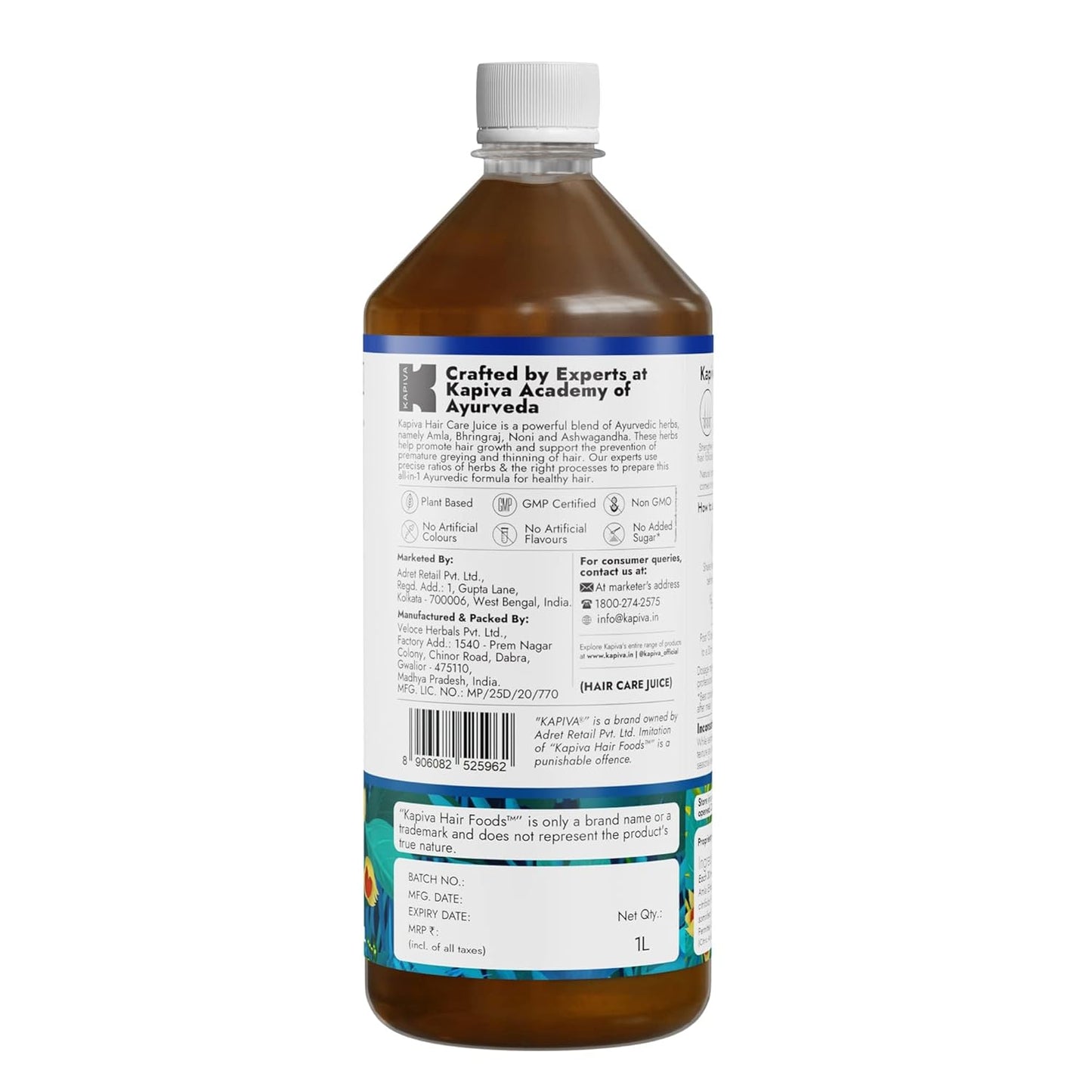 Product label and nutritional info close-up