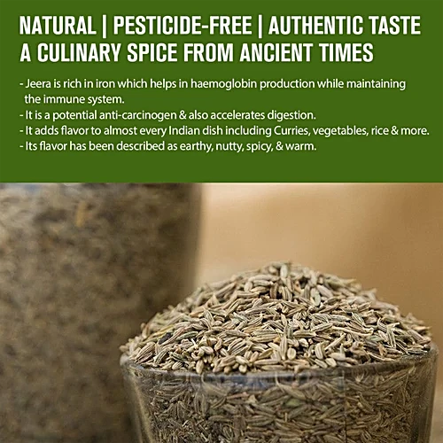 Raw Cumin Seeds on Wooden Spoon