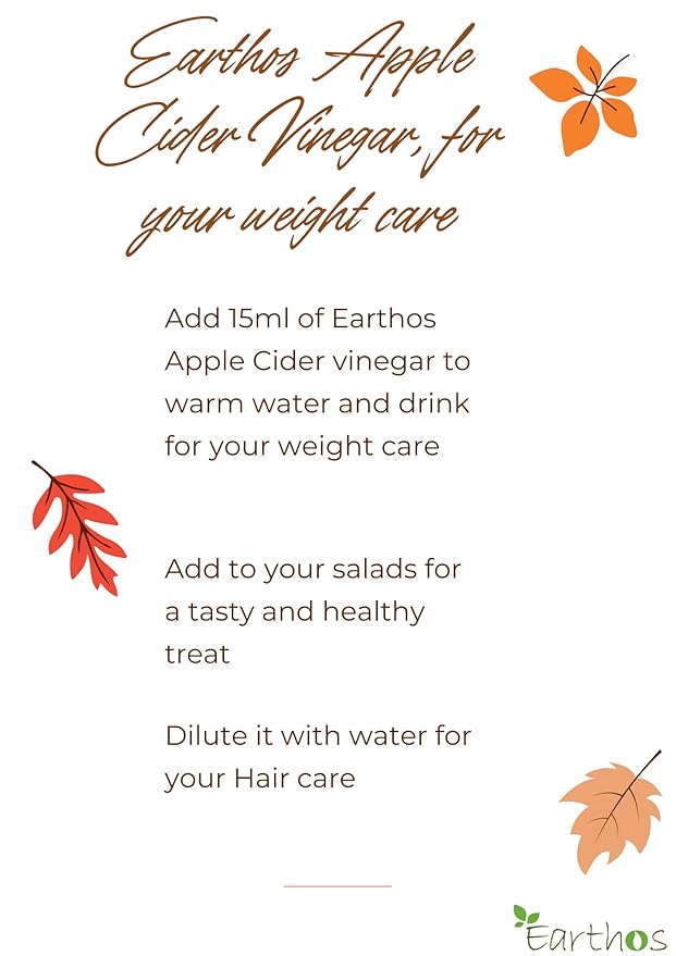 Raw Unfiltered Apple Cider Vinegar with Mother by Earthos