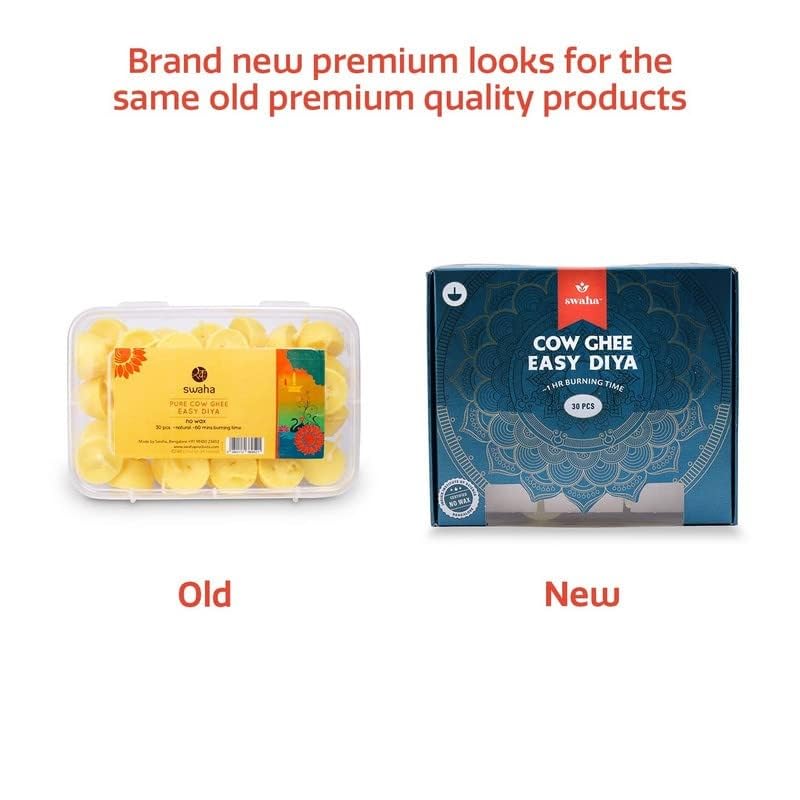 Ready-to-Use Swaha Cow Ghee Diyas for Long Rituals