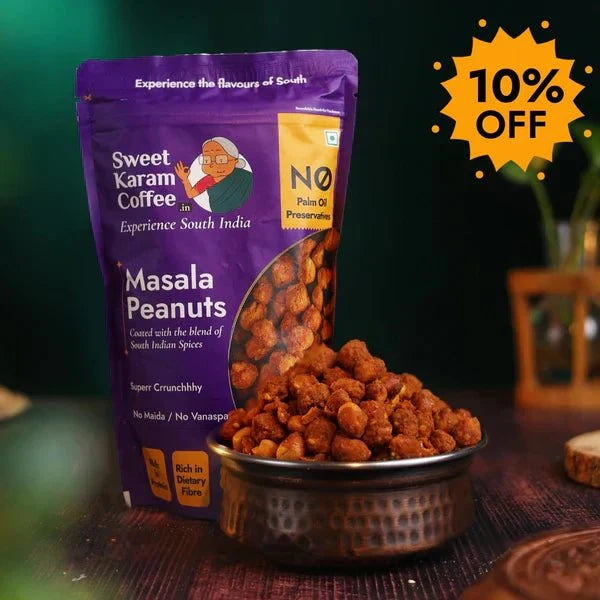 Sweet Karam Coffee Masala Peanut - 95g | Spicy, Crunchy & Flavorful Masala Peanut - 95g | Spicy, Crunchy & Flavorful Snack bySutrakart