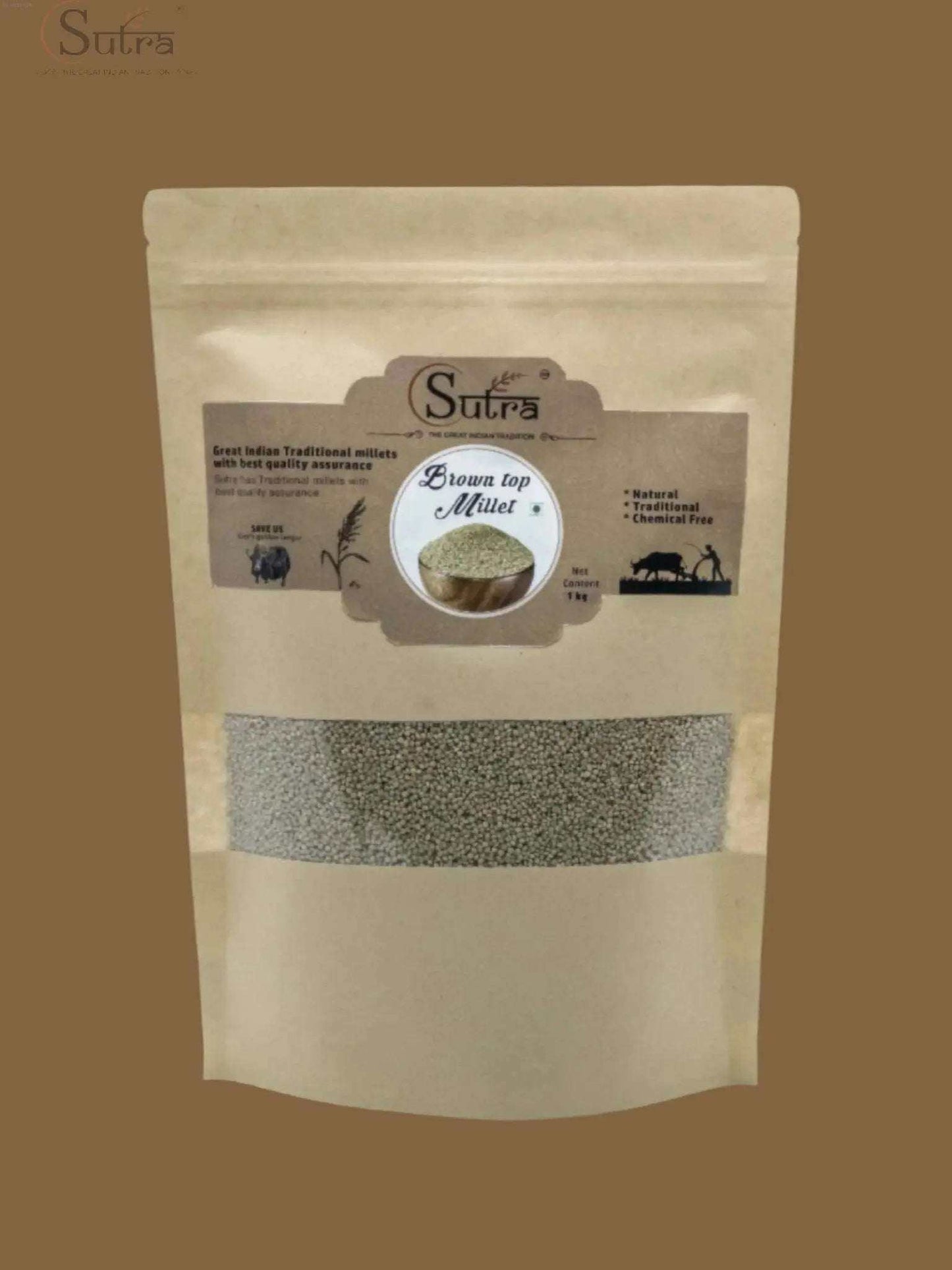 Sutra Unpolished Browntop Millet (Andu Korralu/Korale) | Healthy & NatBrowntop Millet