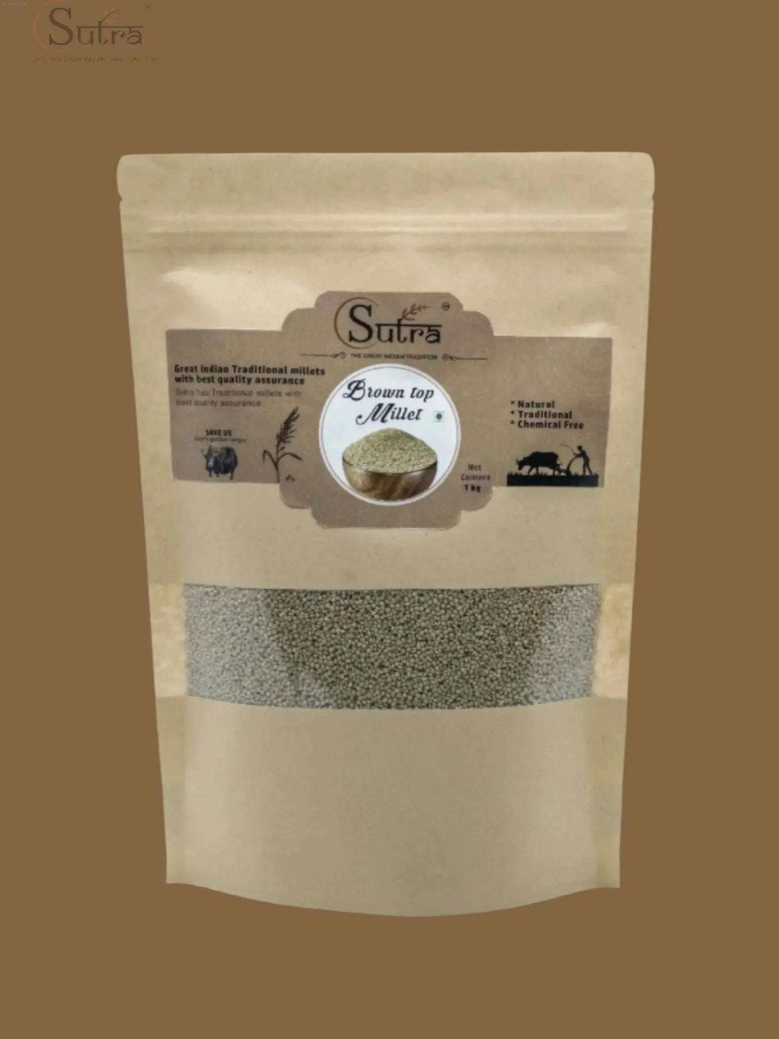 Sutra Unpolished Browntop Millet (Andu Korralu/Korale) | Healthy & NatBrowntop Millet