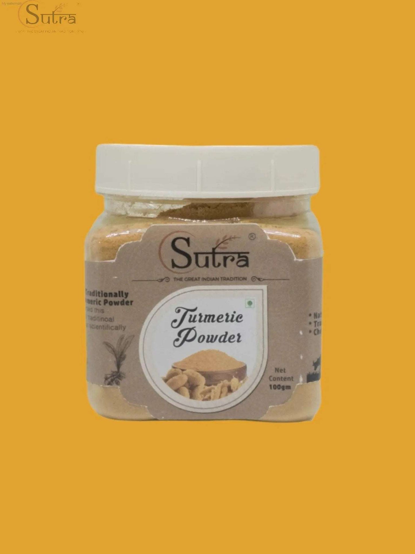 Sutra Premium Turmeric Powder (ಅರಿಶಿನ) Arishina PudiTurmeric Powder