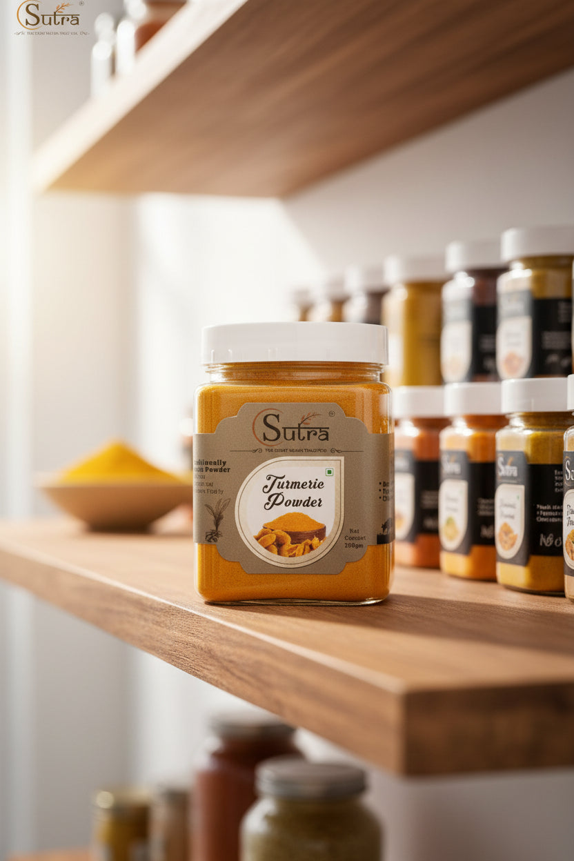 Sutra Premium Turmeric Powder (ಅರಿಶಿನ) Arishina PudiTurmeric Powder