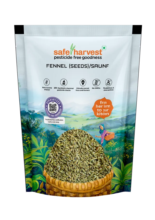 Safe Harvest Fennel Seeds 100g Pack