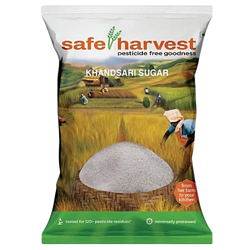 Safe Harvest Khandsari Sugar 1kg Front Pack