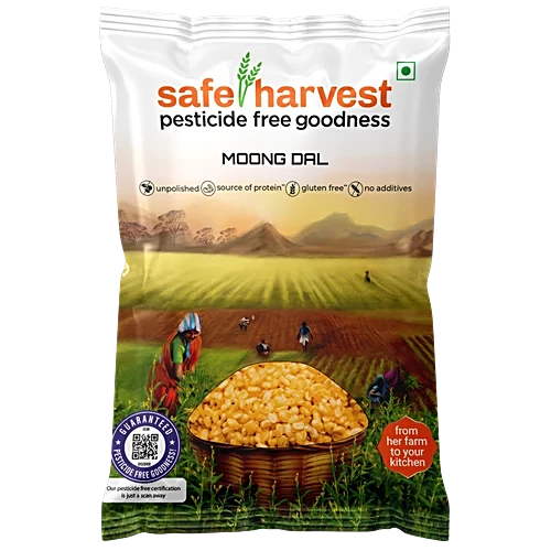 Safe Harvest Moong Dal 500g Front Pack