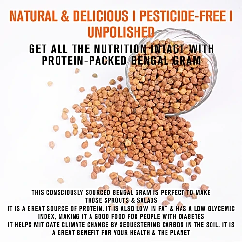 Safe Harvest Pesticide Free Bengal Gram 500g front label packaging