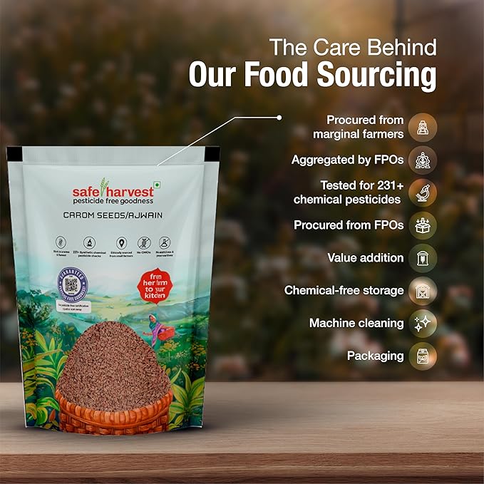 Safe Harvest ajwain used in Indian tadka preparation