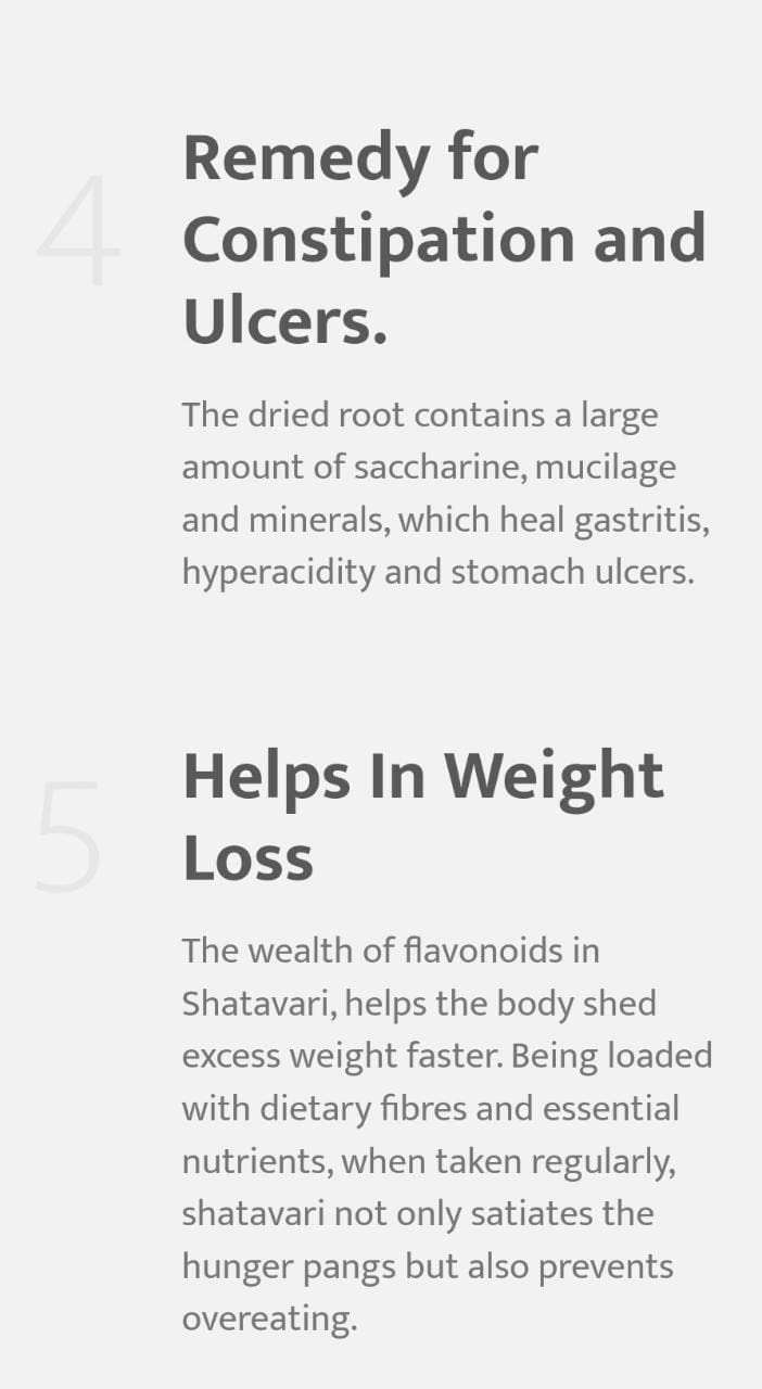 Parijata Herbs Shatavari Powder benefits for women's health and hormonal balance with digestive and weight loss advantages.