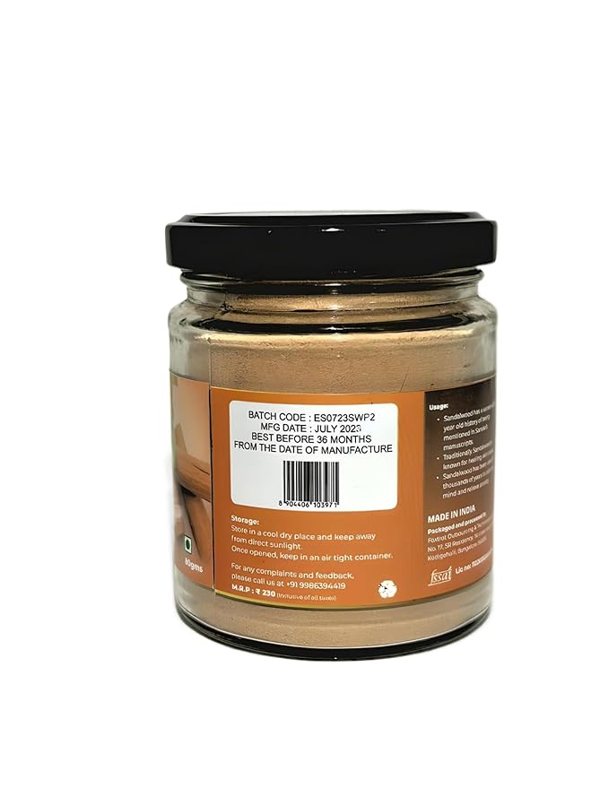 Skin Application of Sandalwood Face Pack