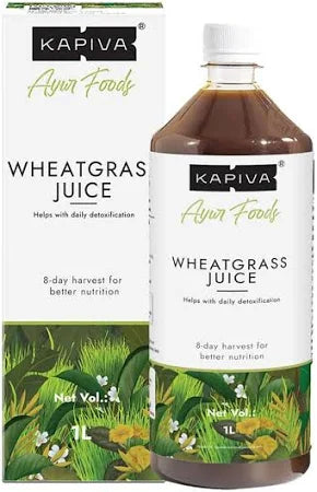 Smoothie prep with wheatgrass juice